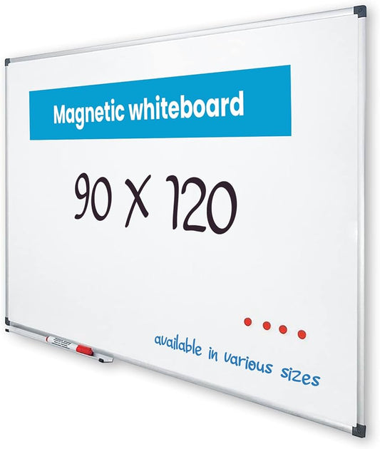 Dr. Tafel Whiteboard Magnetisch mit Stiftablage 120 x 90 cm
