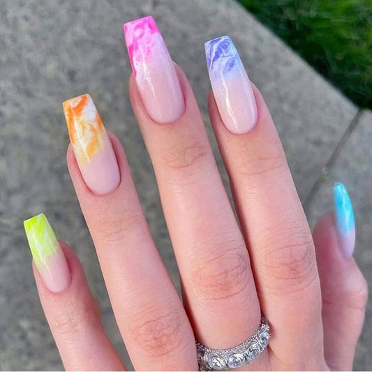 Edary Colorful French Nails
