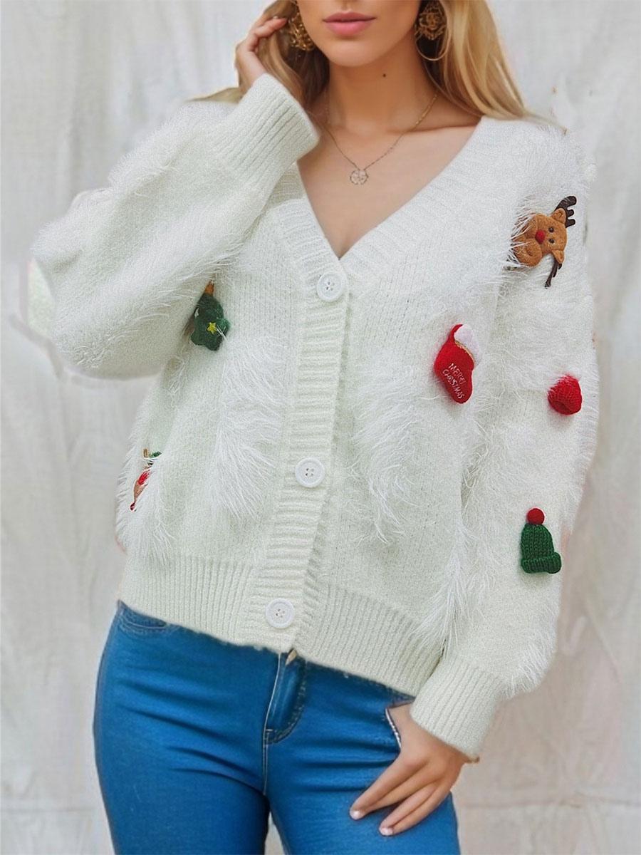 FLUFFY KNIT CARDIGAN