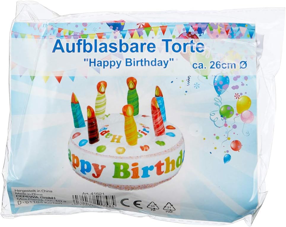 inflatable cake "Happy Birthday" 