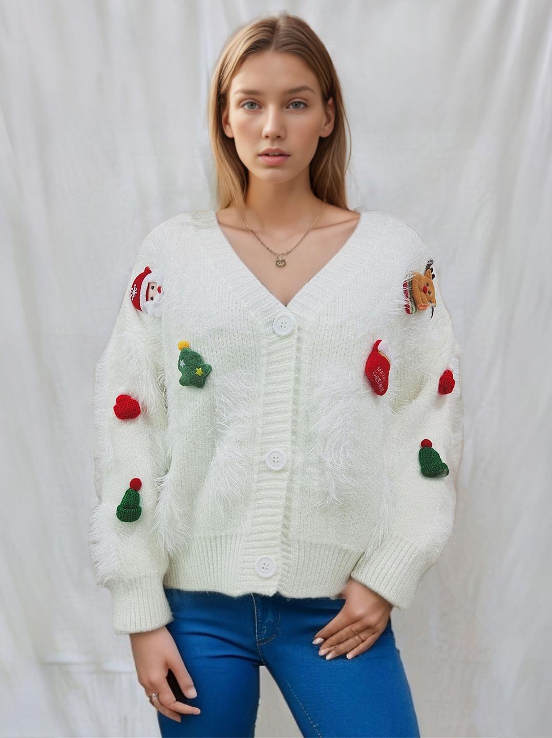 FLUFFY KNIT CARDIGAN