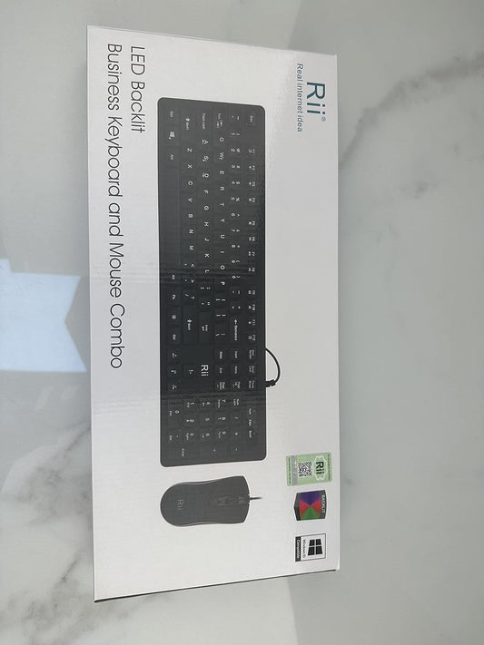 Rii gaming keyboard and mouse set with cable 