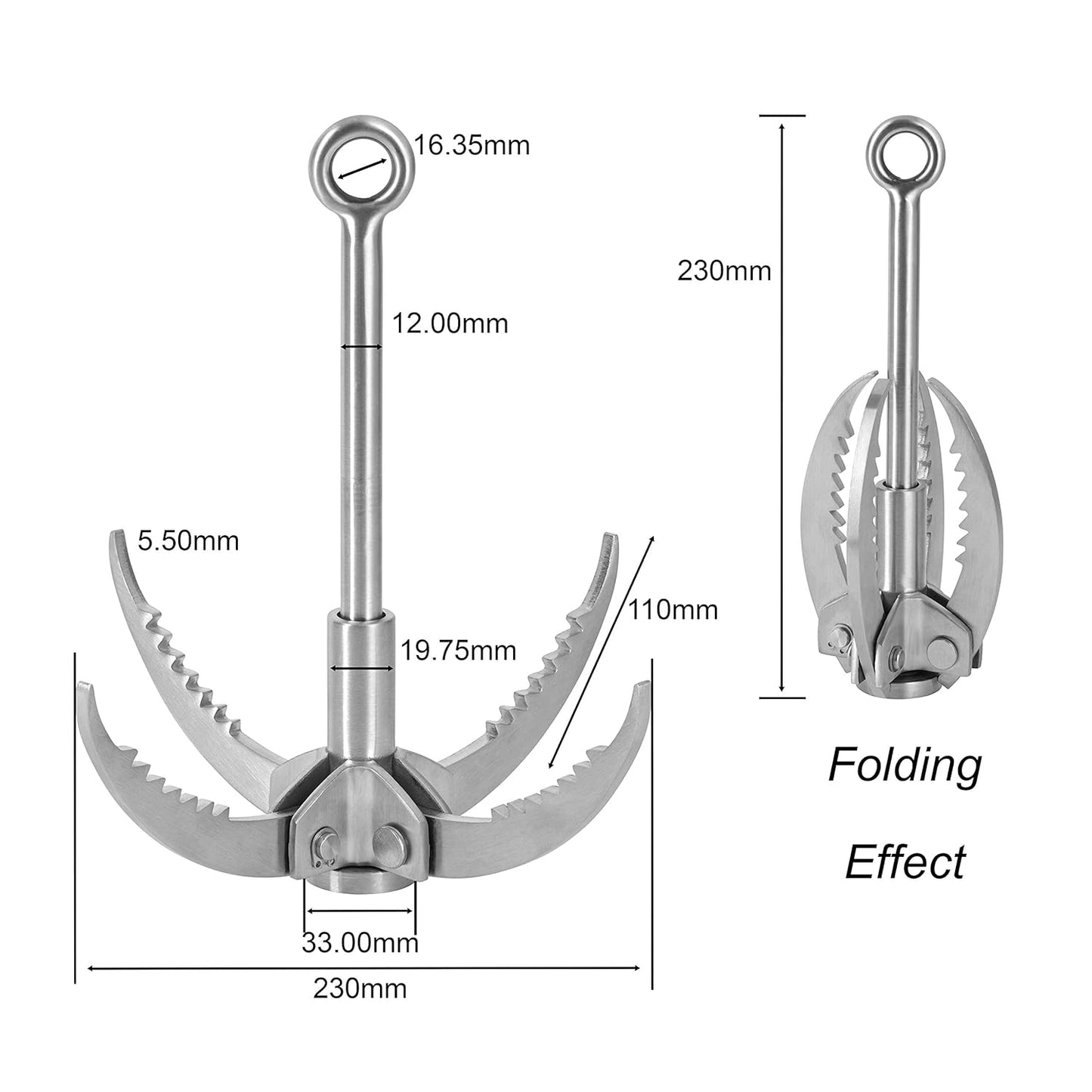 LORESO folding grappling hook 