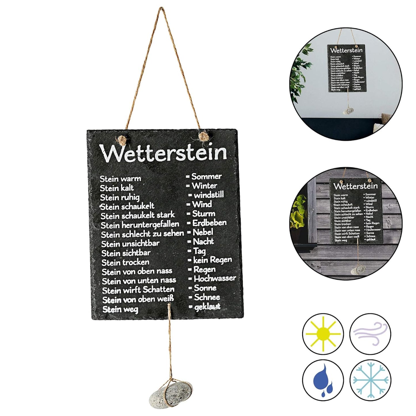 Wetterstation Schiefertafel