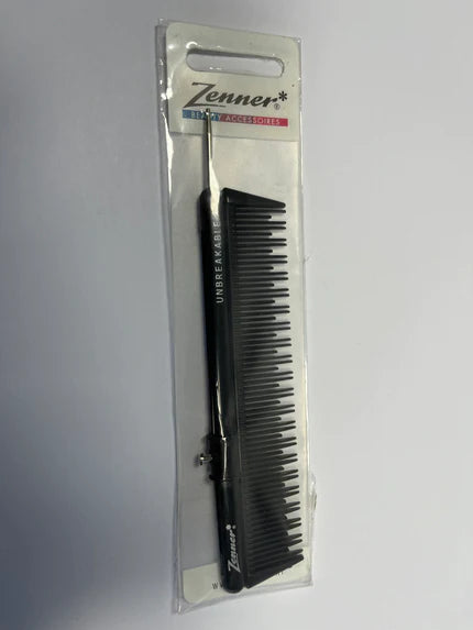 Hair comb with parting handle black