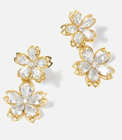 Crystal flower earrings