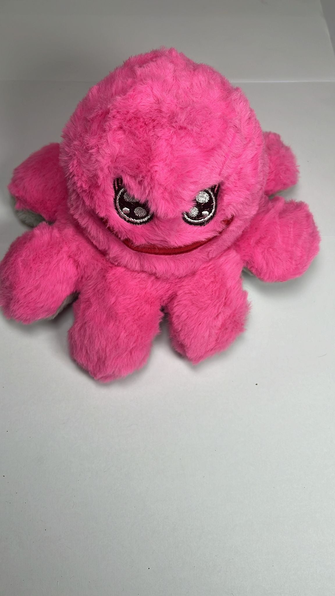 Octopus Kuscheltier doppelseitig türkis/pink