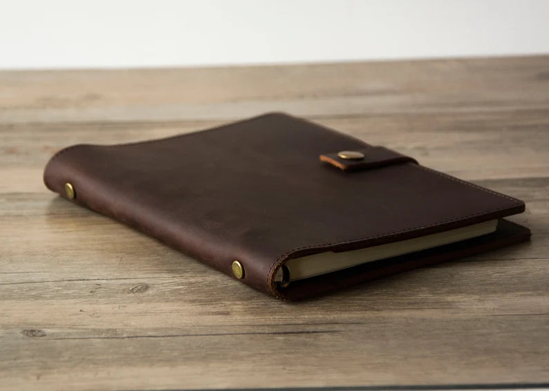 refillable leather folder A5