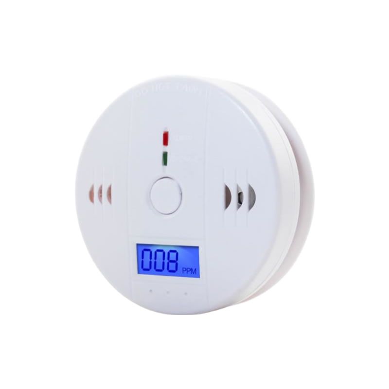 Carbon monoxide detector - with LCD display - pack of 3 